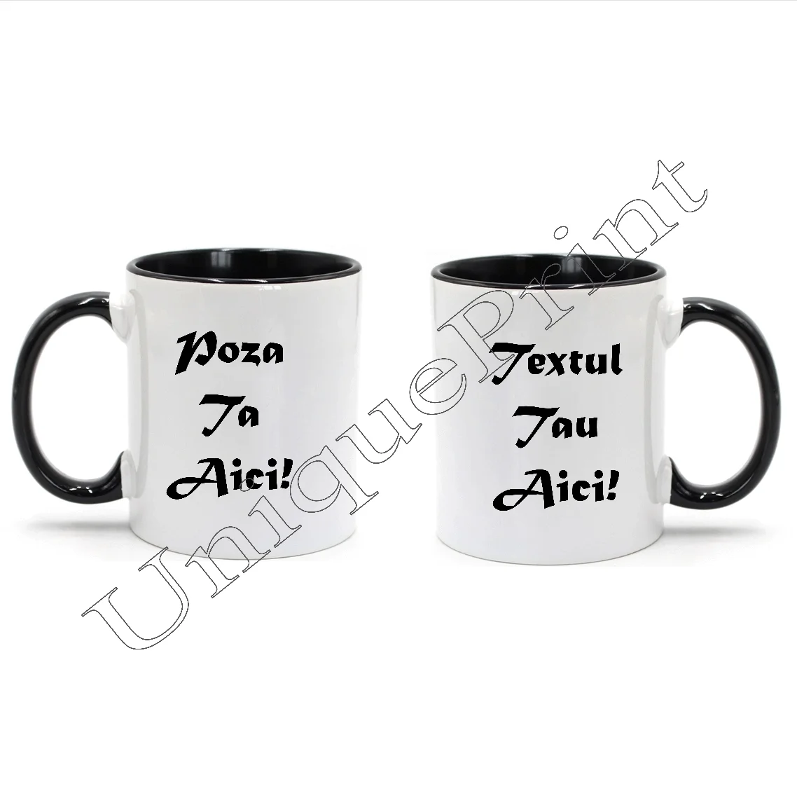 Cana cu toarta si interior negru
